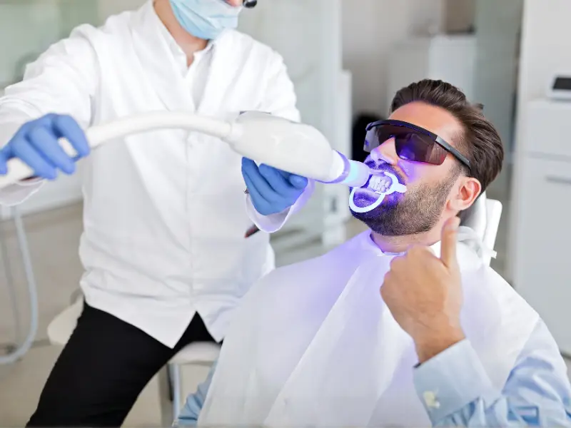 Teeth whitening treatment at Levin Dental Centre for brighter, healthier smiles using professional dental bleaching techniques